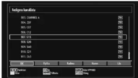 Andersson LED556FDC PVR - Hantera stationer: Kanallista - 2