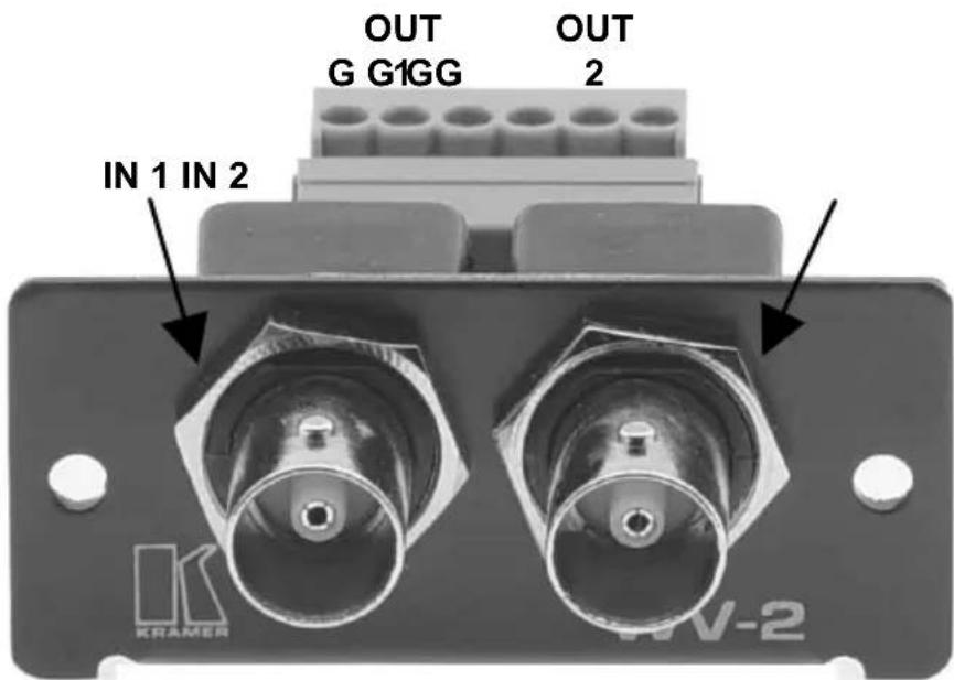OUT G G1GG OUT 2 IN 1 IN 2 KRAMER H/V-2