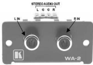 STEREO AUDIO OUT L G G R LIN R IN WA-2