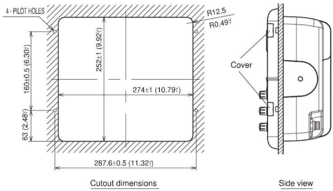 FURUNO 1845 - How to install the display unit in a console - 1