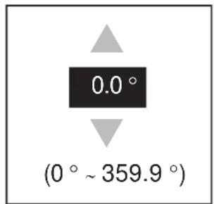0.0° (0° ~ 359.9°)