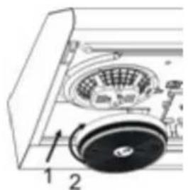 Jocel JEACV60B - Installing the carbon filter (not supplied), see Pic. 9; - 1