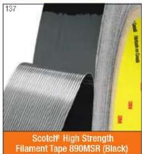 137 Scotcl® High Strength Filament Tape 890MSR (Black)