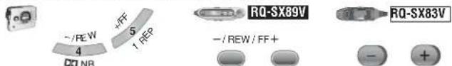 - / REW 4 NR +FF 5 1 REP RQ-SX89V - / REW / FF + RQ-SX83V - +