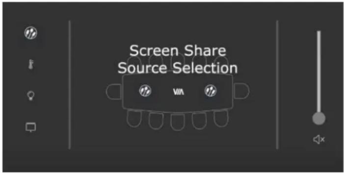 Screen Share Source Selection VIA