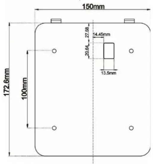 150mm 172.6mm 100mm 27.68 14.45mm 20.64 13.5mm