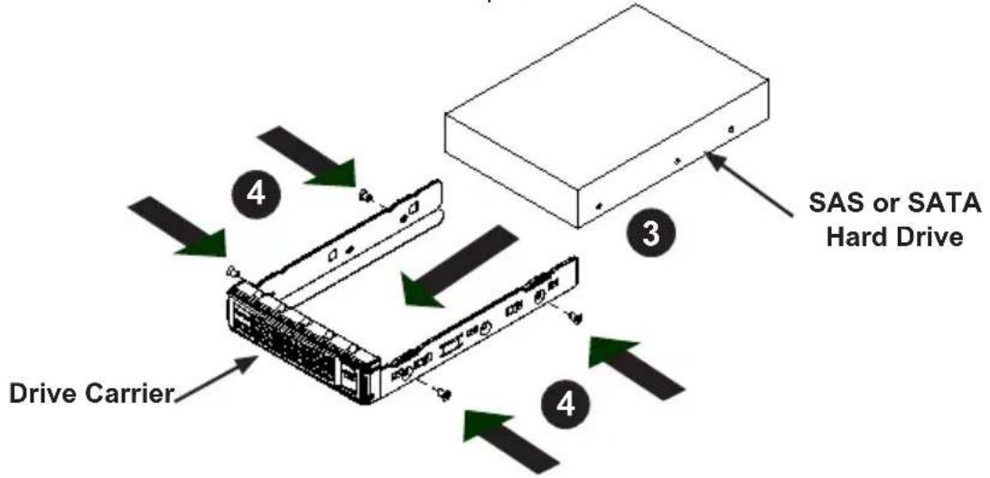 SAS or SATA Hard Drive Drive Carrier