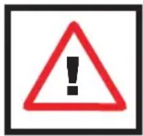 Warning sign with red triangle and exclamation mark symbol
