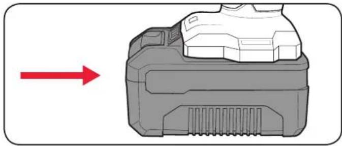 Ozito PXBDS-220 - Installing the Battery Pack - 1