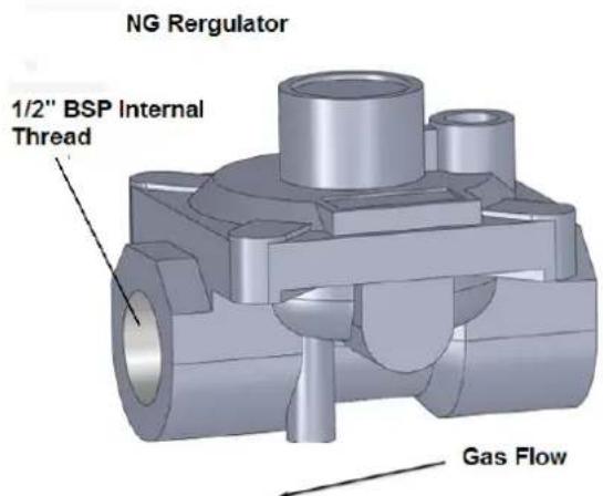 NG Rergulator 1/2" BSP Internal Thread Gas Flow