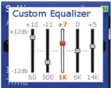 INSIGNIA NS-2V17B - To change the equalizer's custom setting: - 1