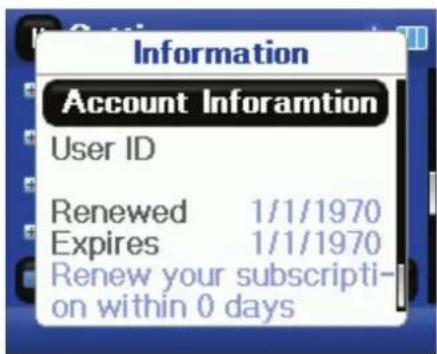 Information Account Information User ID Renewed 1/1/1970 Expires 1/1/1970 Renew your subscription- on within 0 days
