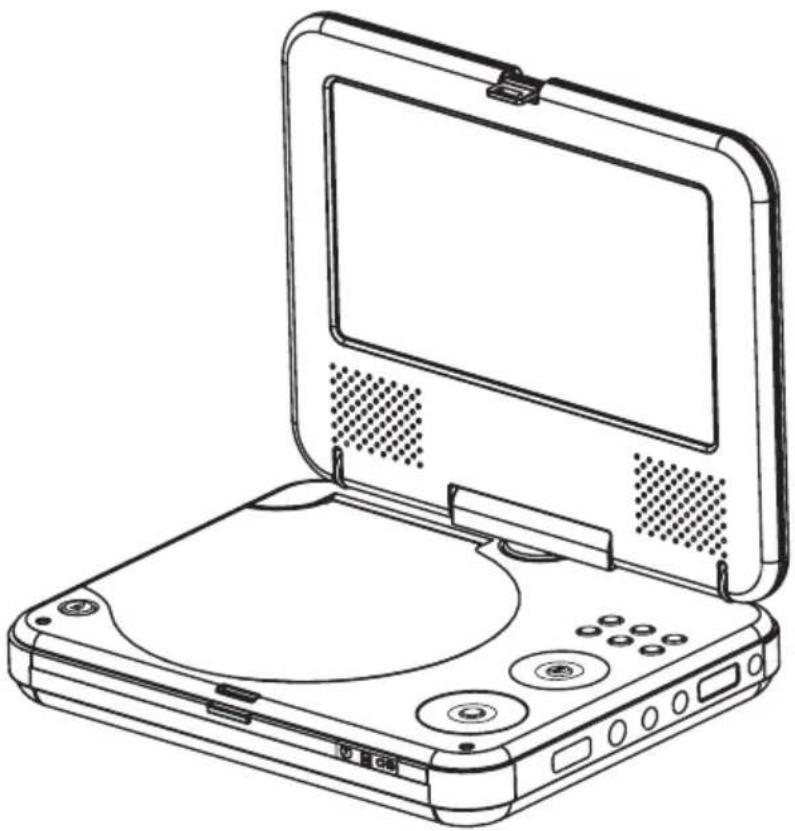 COBY TF-DVD7307 - Portable DVD/CD/MP3 Player with Swivel Screen - 1