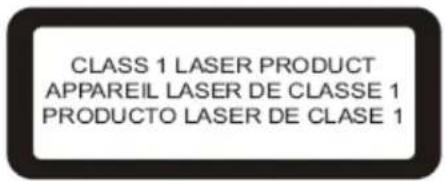 CLASS 1 LASER PRODUCT APPAREIL LASER DE CLASSE 1 PRODUCTO LASER DE CLASE 1