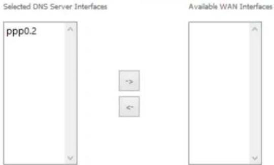 Selected DNS Server Interfaces ppp0.2 Available WAN Interfaces