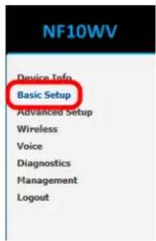NF10WV Device Info Basic Setup Advanced Setup Wireless Voice Diagnostics Management Logout