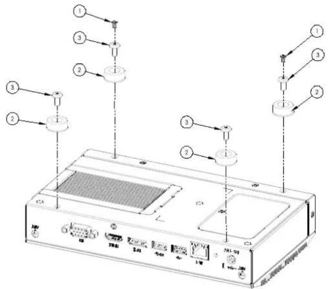 Diagram of a device with labeled components and connections, including ports, indicators, and control buttons.