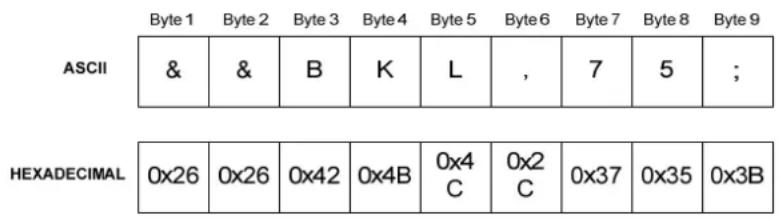 ASCII & & B K L , 7 5 ; HEXADECIMAL 0x26 0x26 0x42 0x4B 0x4 C 0x2 C 0x37 0x35 0x3B