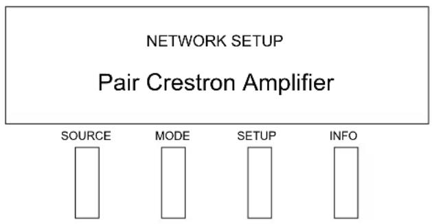 Crestron PROCISE PSPHD - To open the "NETWORK SETUP" menu: - 1