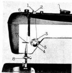 Labeled diagram of a mechanical device with numbered components for identification
