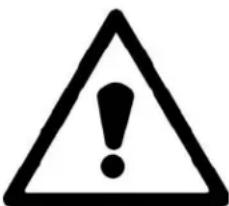 Warning symbol with exclamation mark inside a triangle