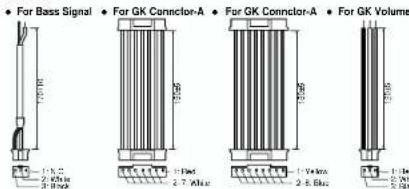 For Bass Signal For GK Connector-A For GK Connector-A For GK Volume 1: 5.0 2: 4.0 3: 3.0 1: 1.0 2: 7.0 1: 1.0 2: 8.0 1: 1.0 2: 1.0 3: 1.0