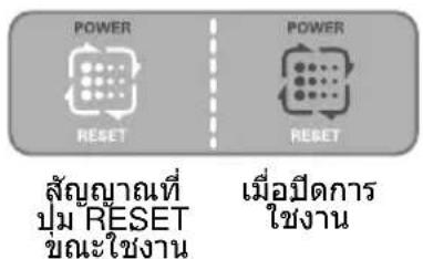 POWER RESET POWER RESET สัญญาณที่ ปม RESET ขณะใช้งาน เมื่อปิดการ ใช้งาน