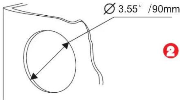 Ø 3.55" /90mm 2