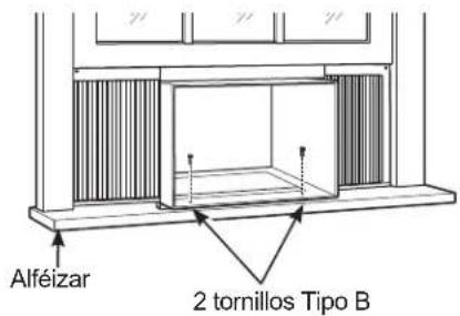 Alféizar 2 tornillos Tipo B