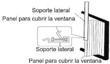 Soporte lateral Panel para cubrir la ventana Soporte lateral Panel para cubrir la ventana