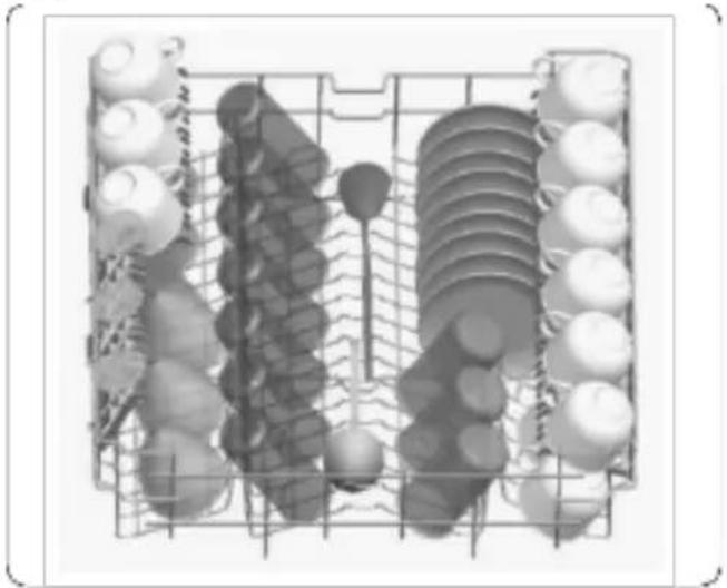 Illustration of a multi-tiered conveyor belt system with multiple rollers and levers (no text or symbols)
