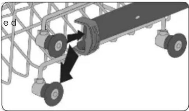 Diagram of a mechanical assembly with two wheels and a central shaft, showing directional arrows (no text or symbols)