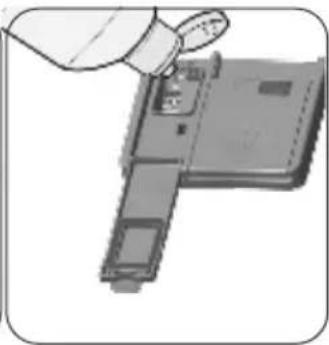 Illustration of a hand using a tool to adjust or install a mechanical component (no text or symbols visible)