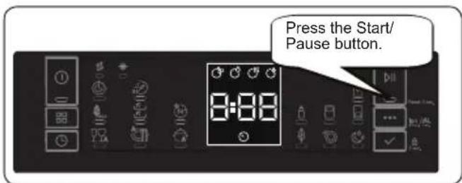 Press the Start/ Pause button.
