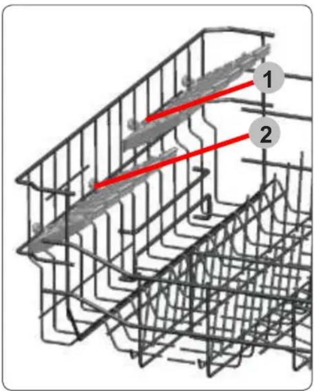 Diagram of a grid structure with labeled components and red directional arrows indicating flow or movement paths.