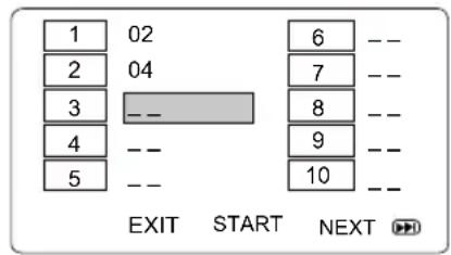 1 02 2 04 3 -- 4 -- 5 -- 6 -- 7 -- 8 -- 9 -- 10 -- EXIT START NEXT