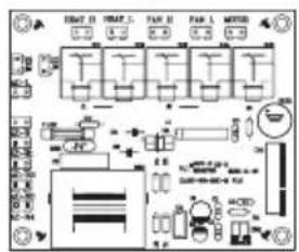 Electrical circuit diagram with labeled components and connections