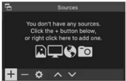 Sources You don't have any sources. Click the + button below, or right click here to add one.