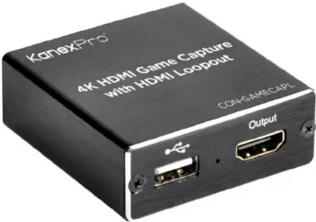 KanexPro 4K HDMI Game Capture with HDMI Loopout CON-GAMECAPL Output