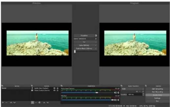 Preview Preview Action Quick - Lamps View (500mm) Photo Block (100mm) Audio Audio Input Parameters Inner Color/Sequence Audio Image Preset Audio Mask Audio Transition Start Screening Text Screening Audio Tools Surfaces Exo