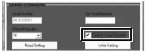 Send My: 1 Channel Not Serial Number $0 30000016 Set Serial Number Serial Number: 16 Read Setting Write Setting