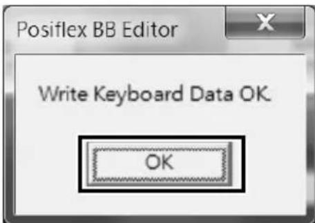 Posiflex BB Editor Write Keyboard Data OK. OK