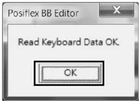 Posiflex BB Editor Read Keyboard Data OK. OK
