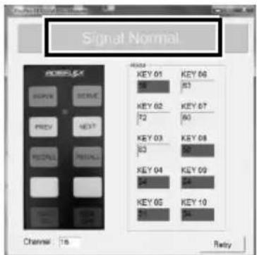 Signal Normal HORSELE KEY 01 KEY 02 58 63 KEY 02 KEY 07 52 60 KEY 03 KEY 08 63 69 KEY 04 KEY 09 54 64 KEY 05 KEY 10 51 66 Channel: Is Retry
