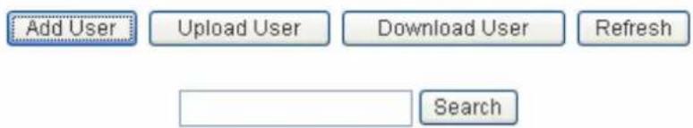 Add User Upload User Download User Refresh Search