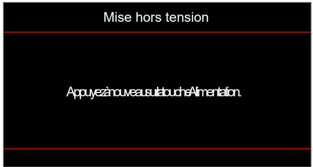 Mise hors tension Appuyeznouveausutouche Alimentation.