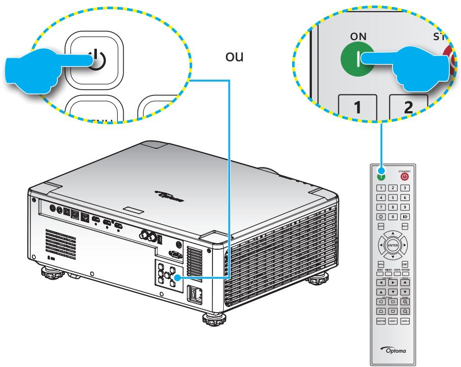 OPTOMA ZK810T - Mise sous tension - 2