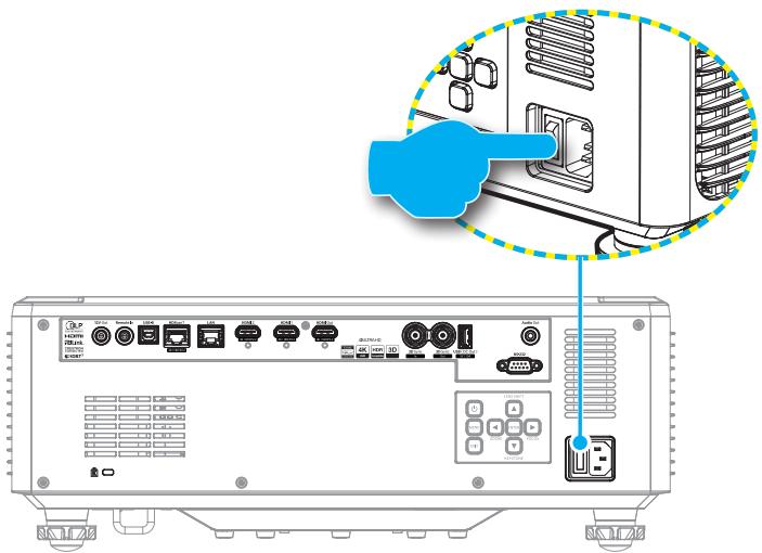 OPTOMA ZK810T - Mise sous tension - 1