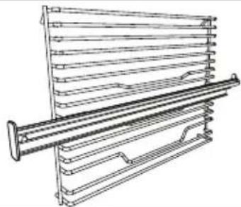 ASPES AHE1200CB - The Wire Rack with Easyfix Half Telescopic Rail - 1