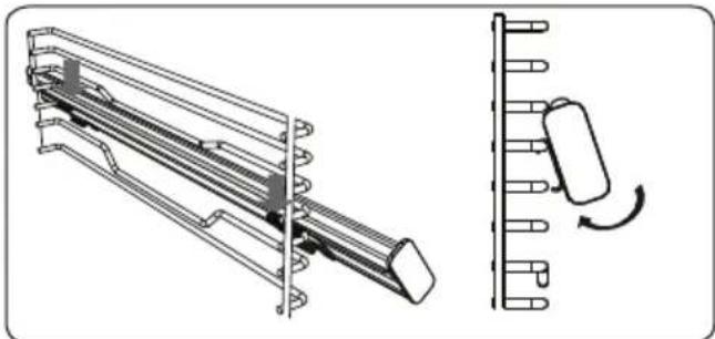 ASPES AHE1200CB - Rejilla con guía telescópica de media extensión Easyfix - 3